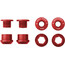 Wolf Tooth Kettingbouten en -Moeren M8 x 6 mm set van 4, rood