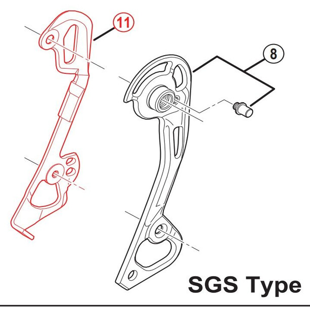 Shimano XTR RD-M980-SGS Binnenkooi plaat voor achterderailleur