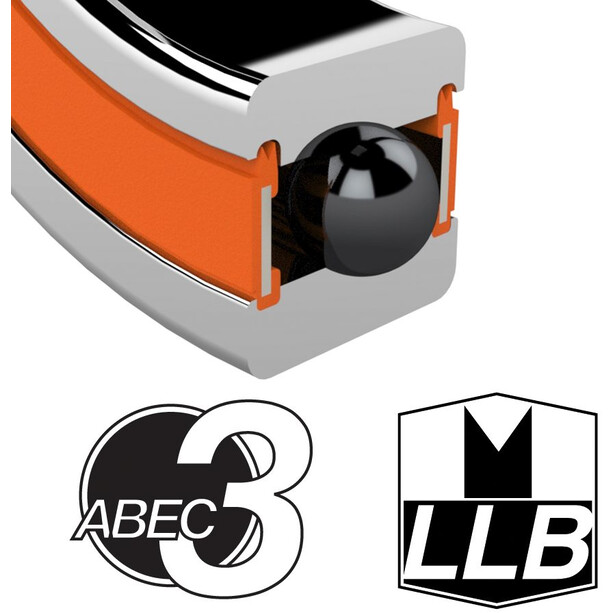 Enduro Bearings ABEC 3 6001-2RS-LLB Ball Bearing 12x28x8mm