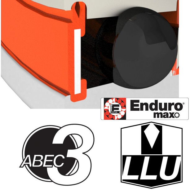 Enduro Bearings ABEC 3 6800-2RS-LLU-MAX Roulement à billes 10x19x5mm