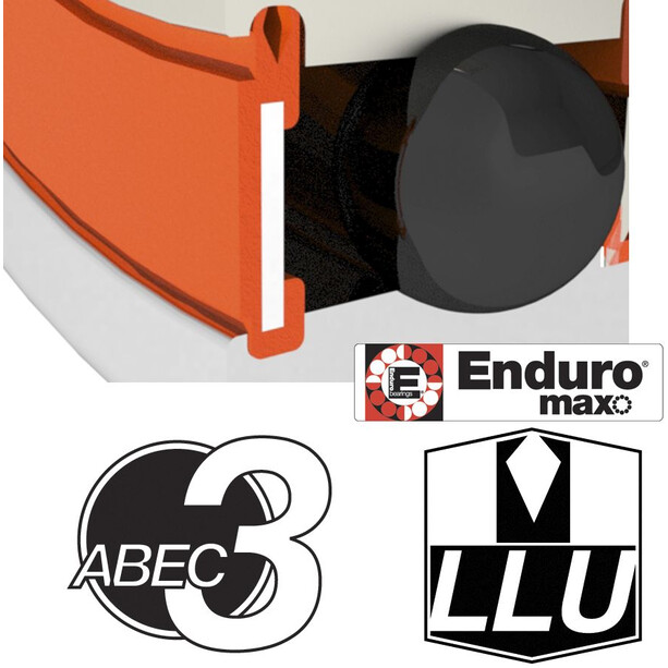 Enduro Bearings ABEC 3 6806-2RS-LLU-MAX Kogellager 30x42x7mm