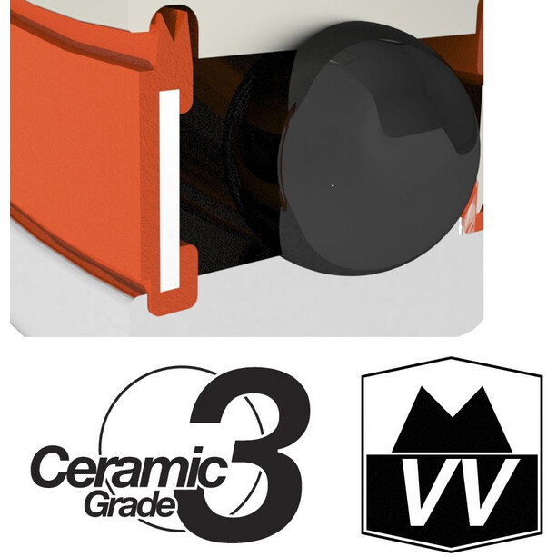 Enduro Bearings Zero Ceramic 608-2RS-VV Cuscinetto a sfere 8x22x7mm