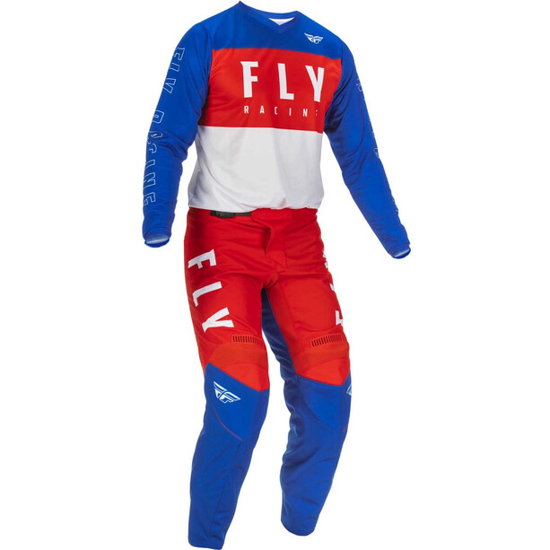 Fly Racing F-16 Pantalon Enfant, rouge/bleu