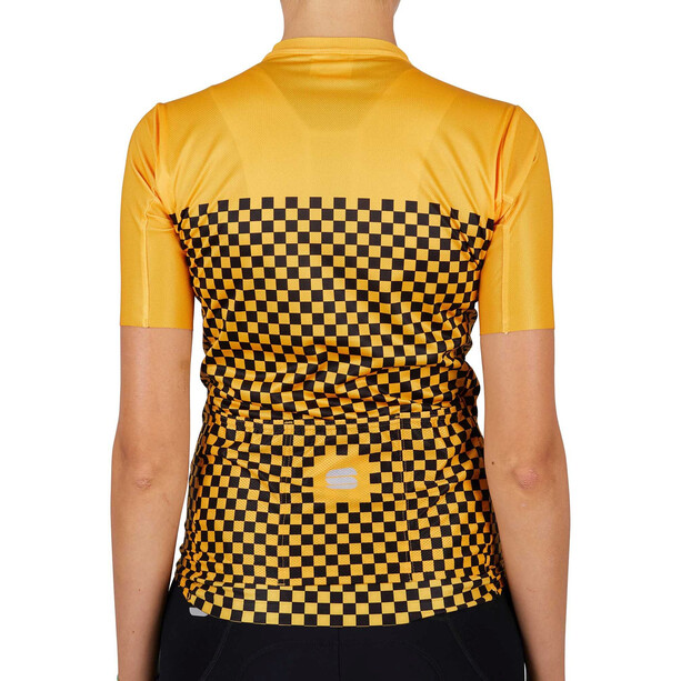 Sportful Checkmate Jersey met korte mouwen Dames, geel