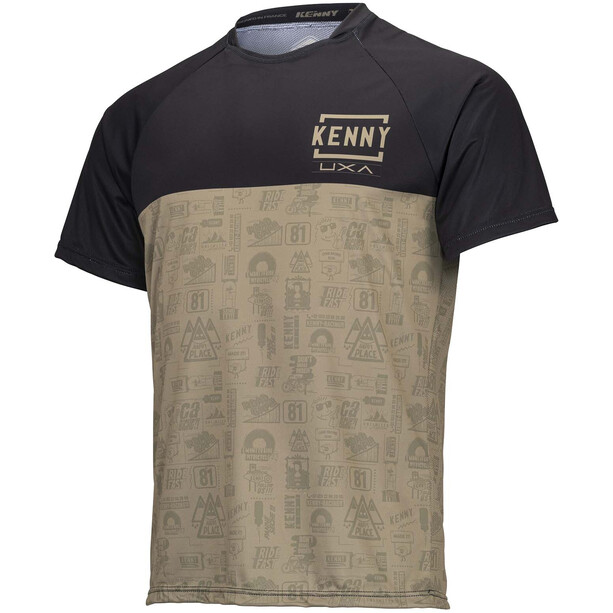 KENNY Charger Maillot Manga Corta Hombre, negro/beige