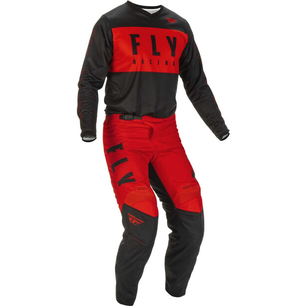 Fly Racing F-16 Pantalones Hombre, rojo