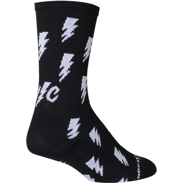 SOCK GUY Wattage Cottage SGX 6" Socken schwarz/weiß