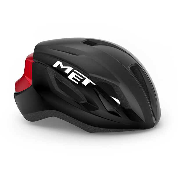 MET Strale Helmet, negro/rojo