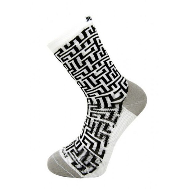 RAFA'L Vogue Labyrinthe Chaussettes, blanc/noir
