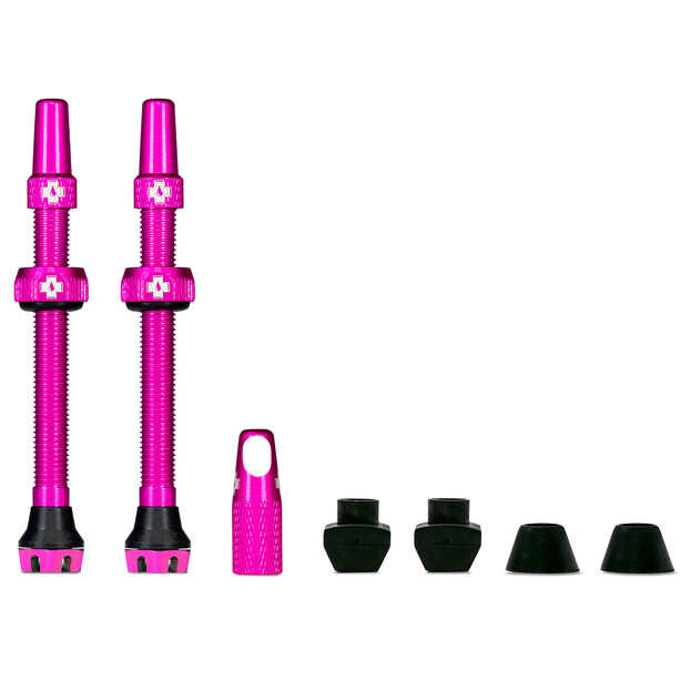 Muc-Off V2 Tubeless Ventil-Kit 44mm pink