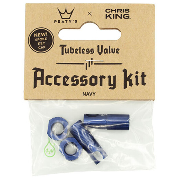 Peaty's X Chris King MK2 Kit accessori per valvole tubeless, blu