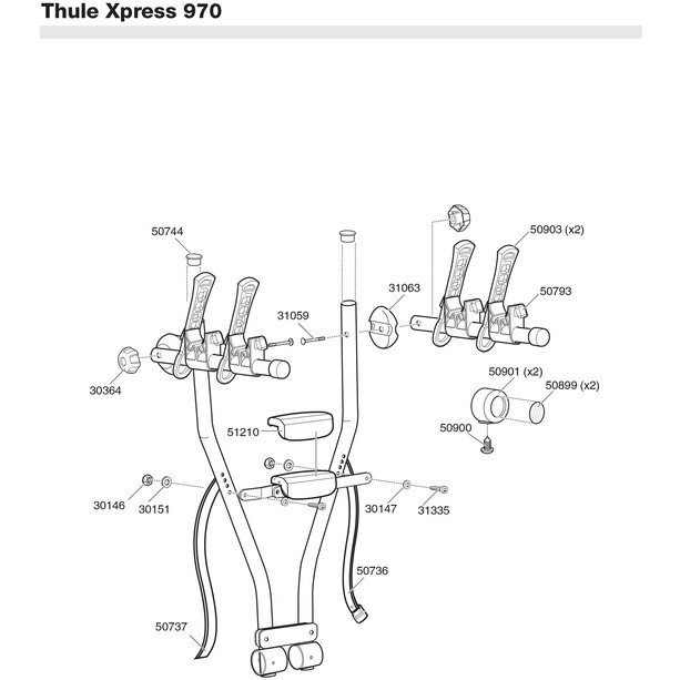 Thule Ersatzgummiband für Xpress/FreeWay/ClipOn Bike Carrier