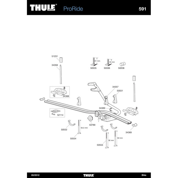 Thule Laufrad-Halteband für ProRide 591 Fahrradträger
