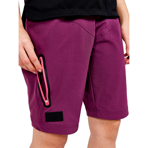 Craft ADV Offroad Shorts con Almohadilla Mujer, violeta