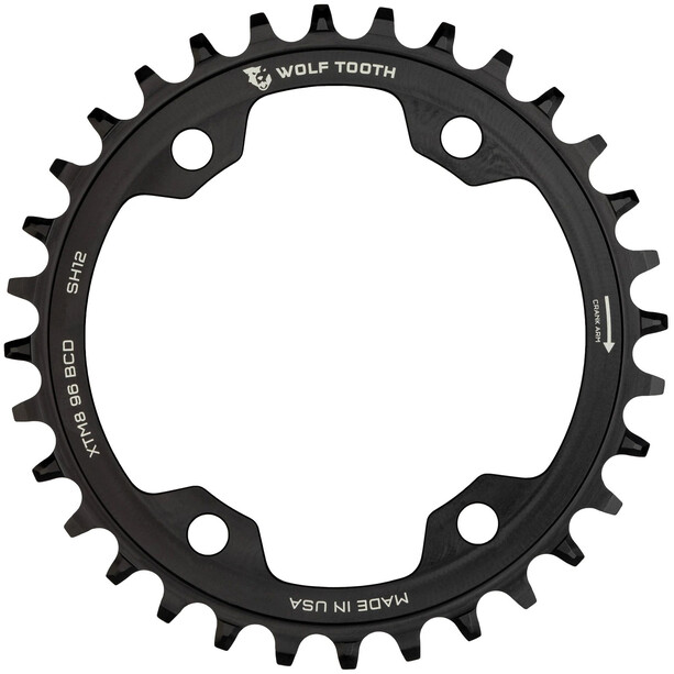 Wolf Tooth Chainring 30T 12-speed 4-Bolt 96BCD black