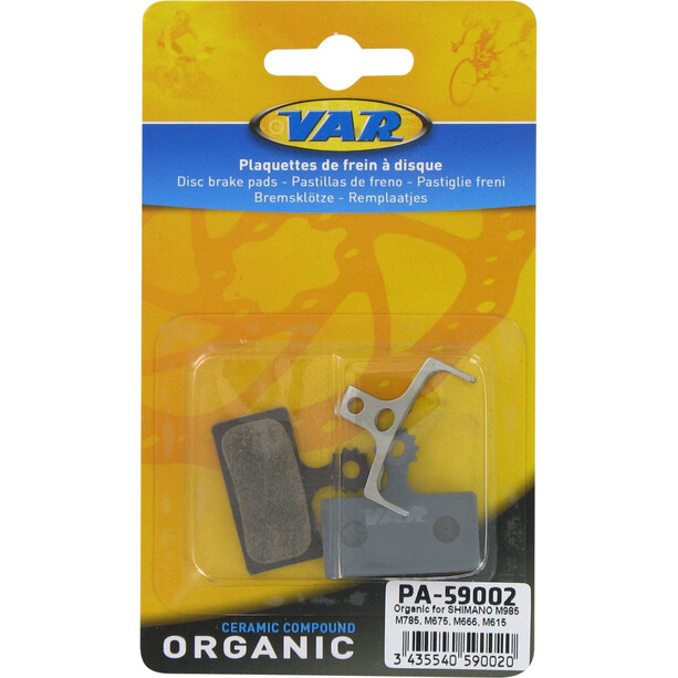 VAR Brake Pads Organic for Shimano M985/M785/M675/M666/M615