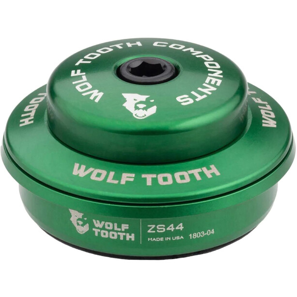 Wolf Tooth Premium Övre styrlager 1 1/8" ZS44 6mm semi-integrerad grön