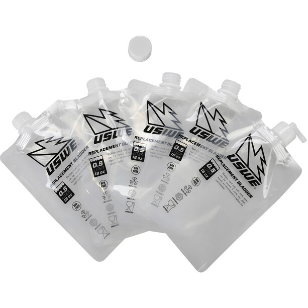 USWE Disposable & Recyclable Reservoirs 5 Pack 500ml