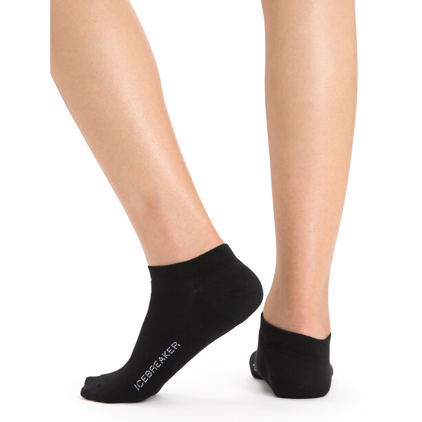 Icebreaker Lifestyle Fine Gauge Calcetines invisibles Mujer, negro