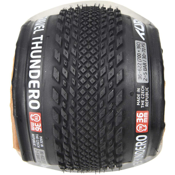 Tufo Gravel Thundero Folding Tyre 700x36C TLR, noir