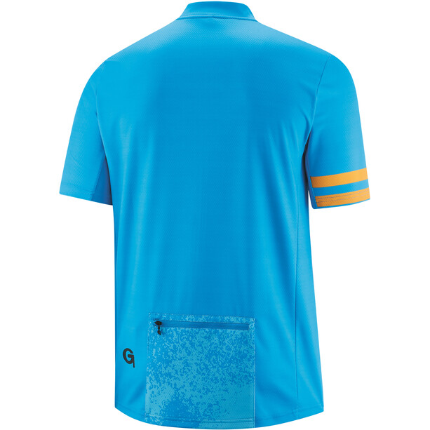 Gonso Isonzo Maillot fermeture éclair intégrale manches courtes Homme, turquoise