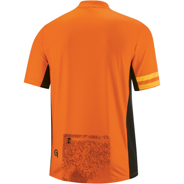 Gonso Isonzo Jersey korte mouwen doorlopende rits Heren, oranje