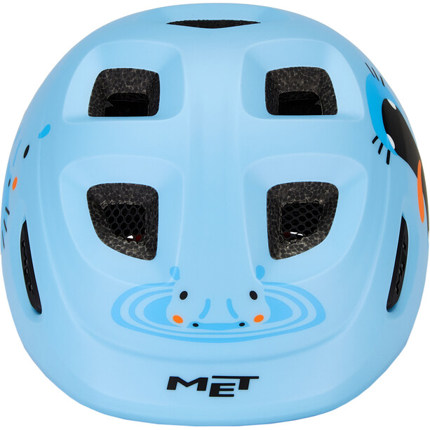 MET Hooray Helmet Kids pale blue hippo/glossy