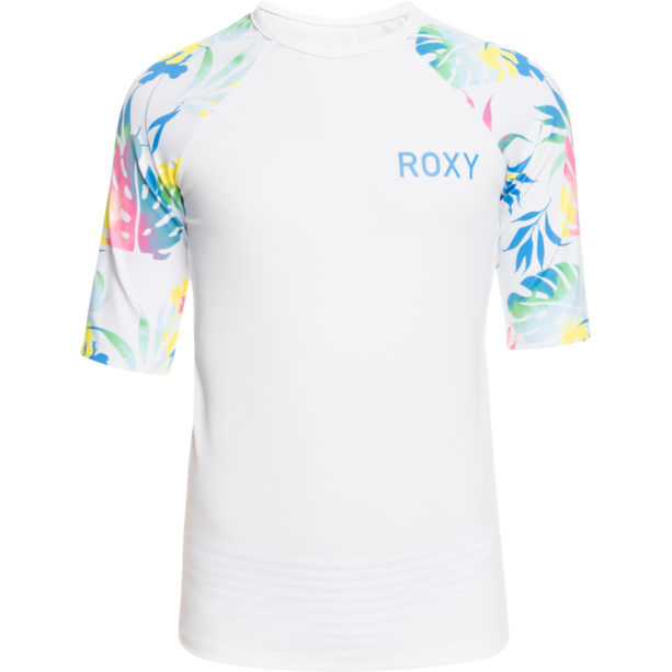 Roxy Lycra Printed SS UV Shirt Girls, valkoinen/monivärinen