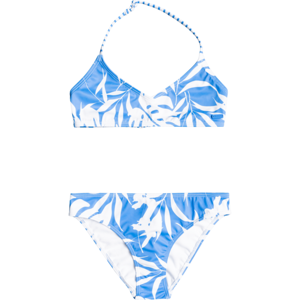 Roxy Flowers Addict Tri BH Bikini Set Mädchen blau/weiß