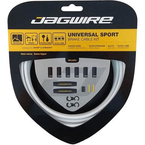 Jagwire Sport Set Cable de Freno Universal para Shimano/SRAM, blanco