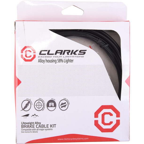 Clarks Elite 7160 Jeu de câble de frein, noir