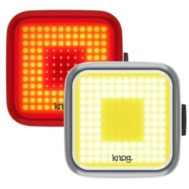 Knog Square Set Luces, rojo/amarillo
