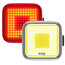 Knog Square Sistema di illuminazione, rosso/giallo