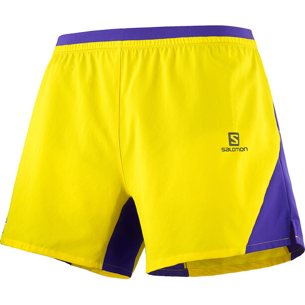 Salomon Cross 5" Shorts Herrer, gul/violet