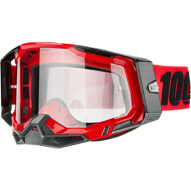 100% Racecraft 2 Occhiali trasparenti, rosso