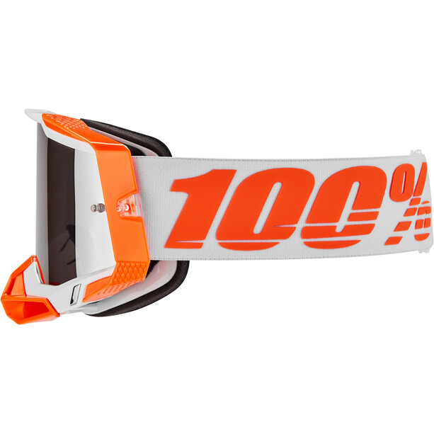 100% Racecraft 2 Verspiegelte Goggles orange/weiß
