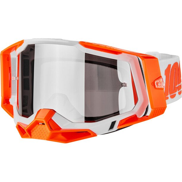 100% Racecraft 2 Verspiegelte Goggles orange/weiß