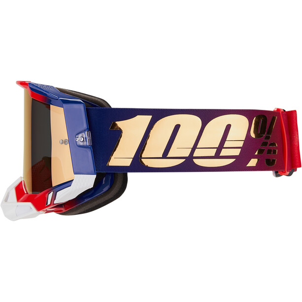 100% Racecraft 2 Gespiegelde Goggles, blauw/rood
