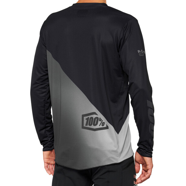 100% R-Core X Maglietta a maniche lunghe Uomo, nero/grigio