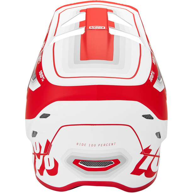 100% Status Helmet topenga red/white