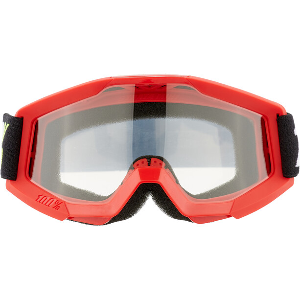 100% Strata Mini lunettes de protection transparentes Enfant, rouge