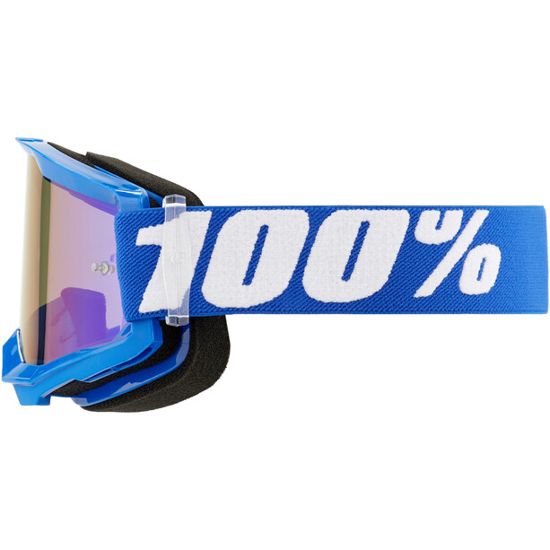 100% Strata 2 Verspiegelte Goggles blau