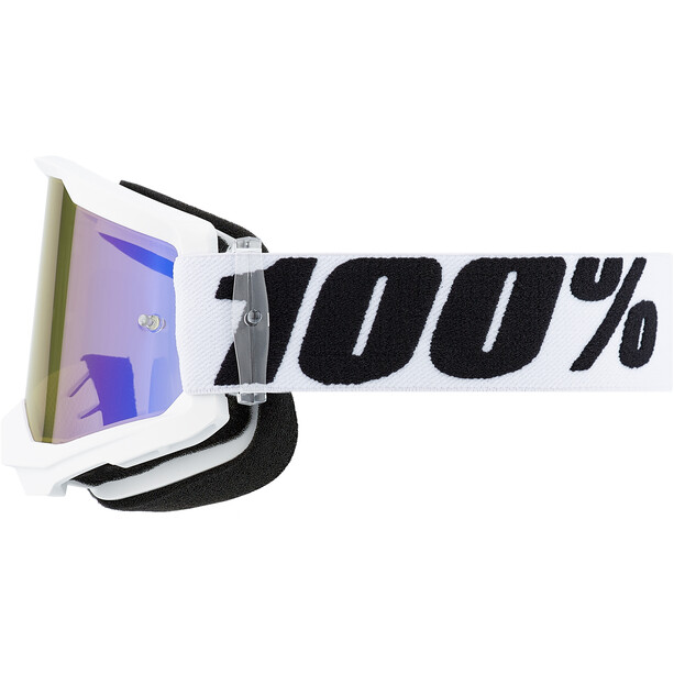 100% Strata 2 Verspiegelte Goggles weiß