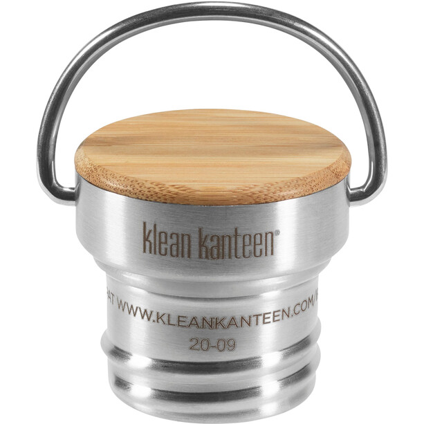 Klean Kanteen Bamboo Cap, srebrny/beżowy