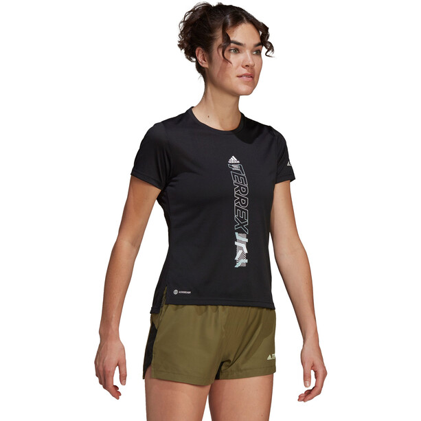 adidas TERREX Agravic Trailrunning T-Shirt Damen schwarz