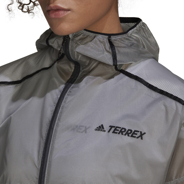 adidas TERREX Agravic Windweave Pro Windbreaker Jacke Damen grau/weiß