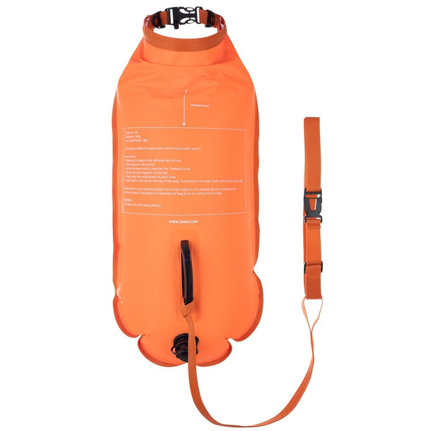 Zone3 2 LED Light 28L Dry Bag Buoy, oranje