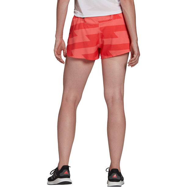 adidas RN Fast Split Shorts 3" Femme, rouge