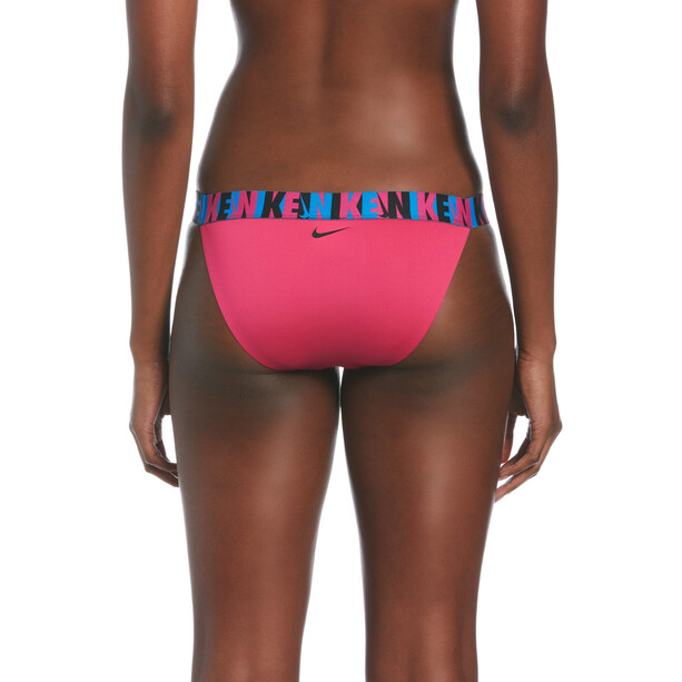 Nike Swim Logo Tape Bikini Bottoms z paskiem Kobiety, różowy