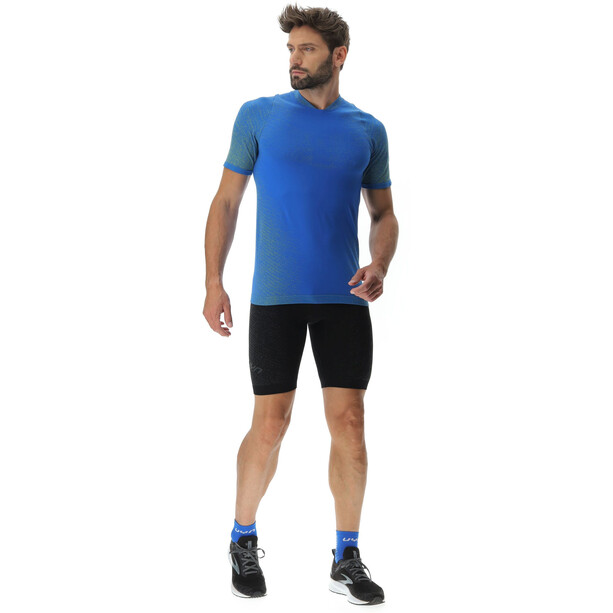 UYN Exceleration Chemise à manches courtes pour la course à pied Homme, bleu